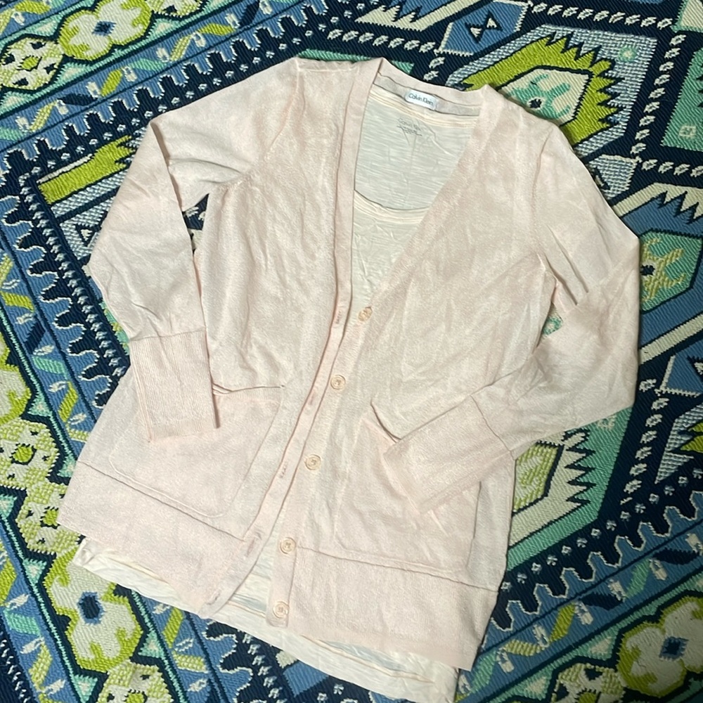 Women's Pink Cardigan Sweater